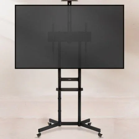 SOPORTE SUELO CON RUEDAS NEFERTITI 37''-70'' NEGRO TOOQ